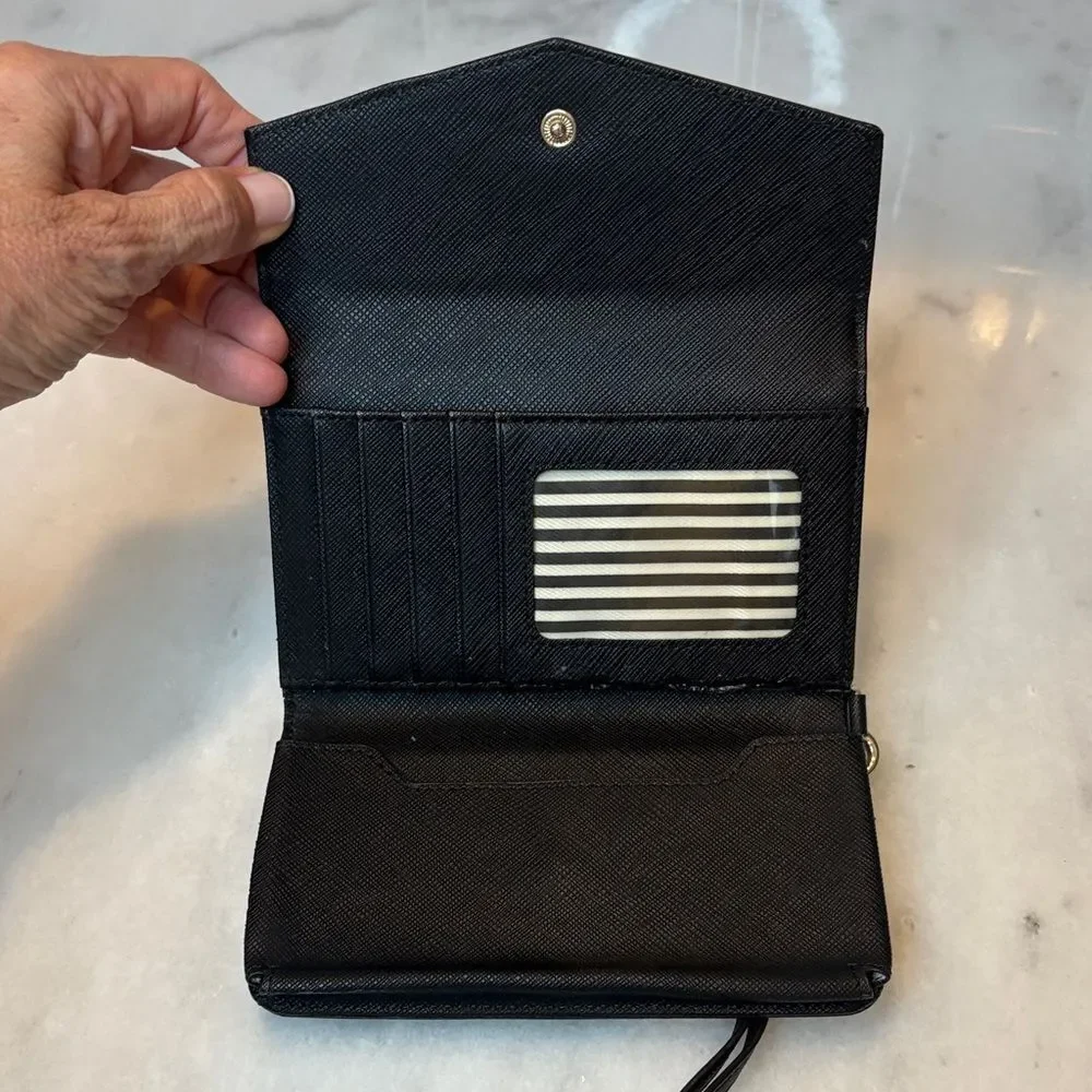 Kate Spade Wallet Leather Saffiano Wristlet Wallet Case